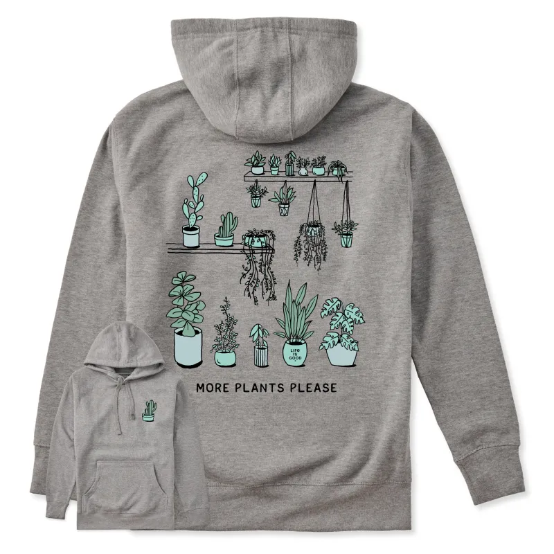 Adult Unisex More Plants Please Every Wear Hoodie Sweatshirt sold by Life is Good