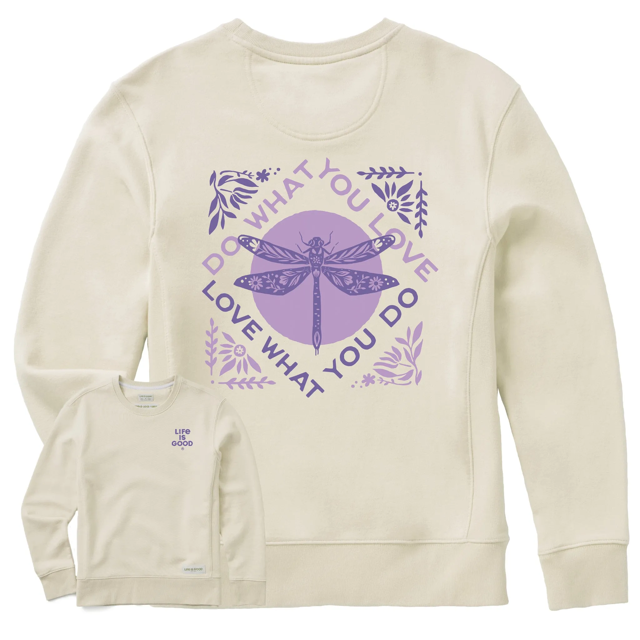 Women's Do What You Love Dragonfly Simply True Crew sold by Life is Good