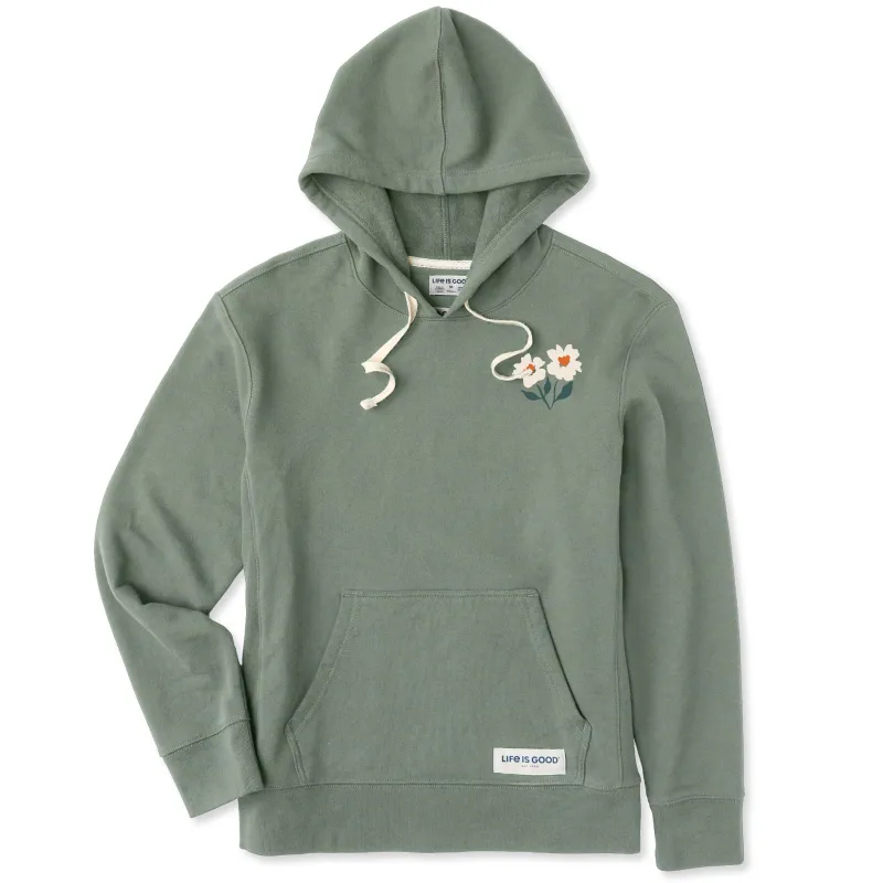 Women's Flower Duo Simply True Fleece Hoodie sold by Life is Good