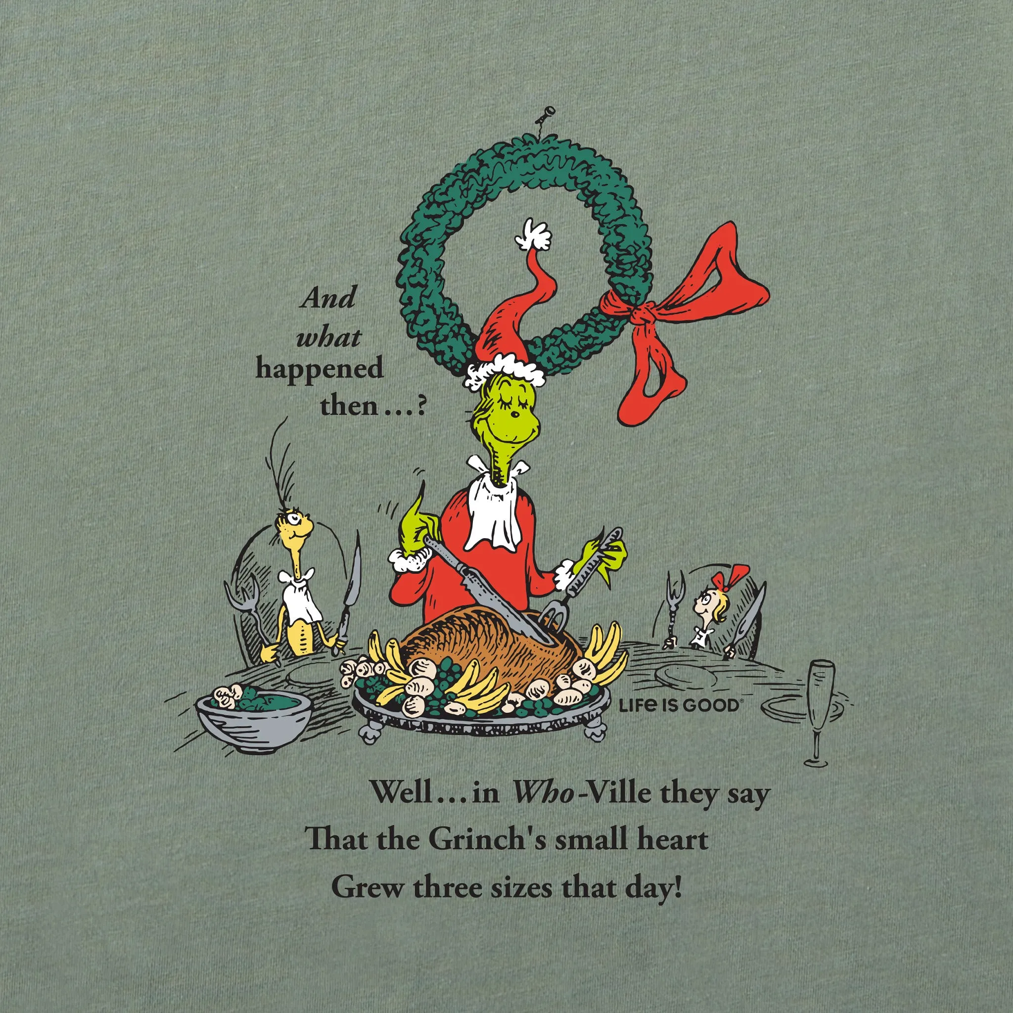 Men's Grinch Roast Beast 3 Sizes Short Sleeve Crusher Tee sold by Life is Good product image thumbnail 2