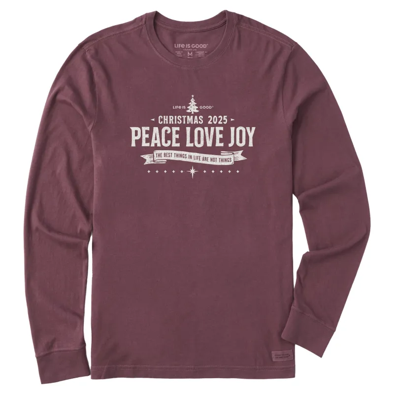 Men's Christmas Manifesto 2025 Long Sleeve Crusher Tee sold by Life is Good