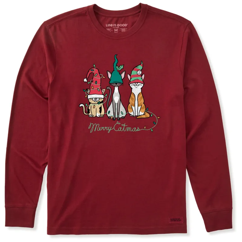 Men's Gnome Cats Long Sleeve Crusher Tee sold by Life is Good
