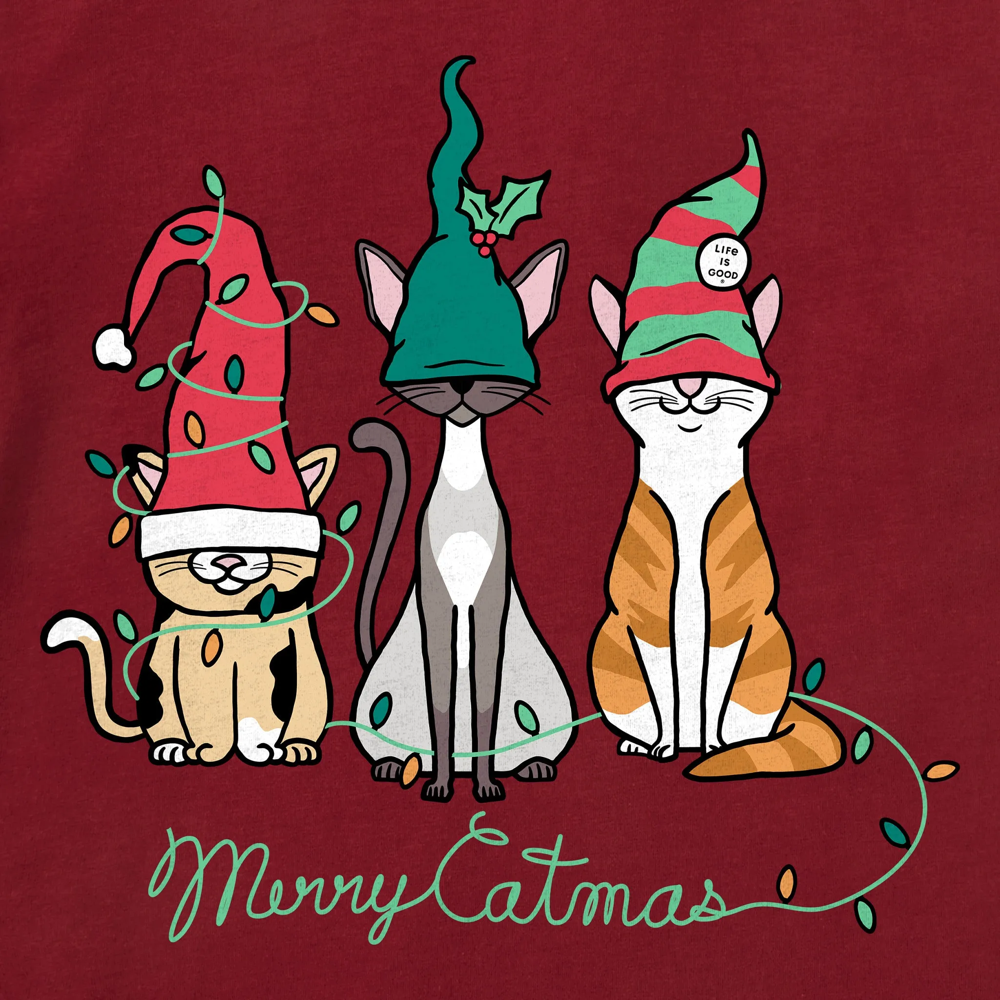 Men's Gnome Cats Long Sleeve Crusher Tee sold by Life is Good product image thumbnail 2
