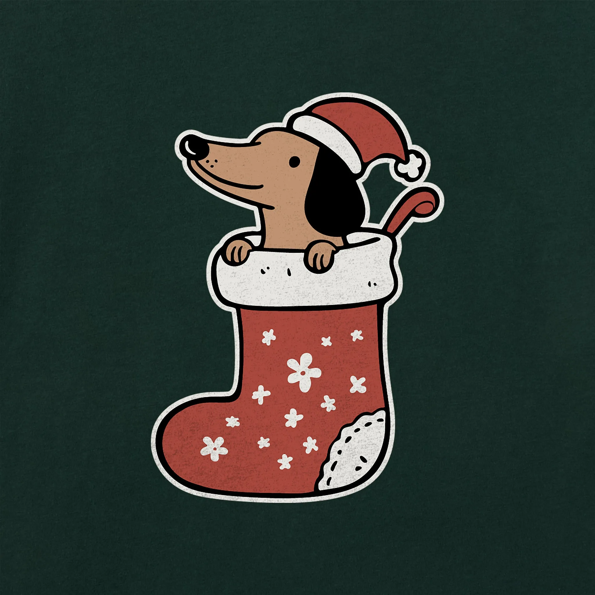 Women's Dachshund Stocking Long Sleeve Crusher Tee sold by Life is Good product image thumbnail 2