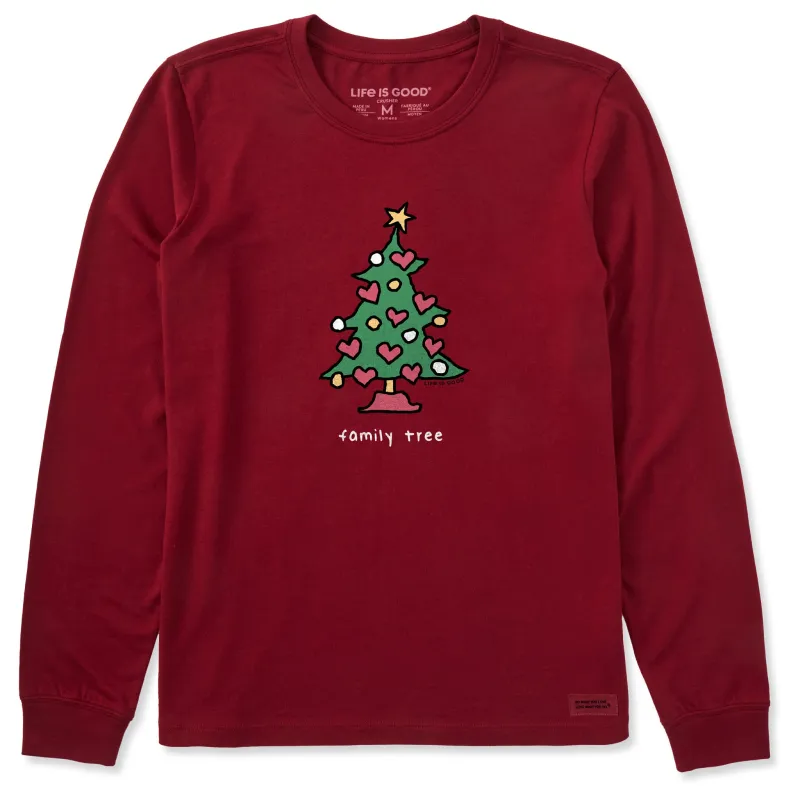 Women's Family Tree Vintage Long Sleeve Crusher Tee sold by Life is Good