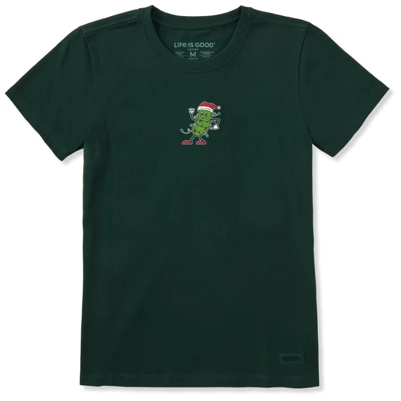 Women's Christmas Pickle Short Sleeve Crusher Tee sold by Life is Good