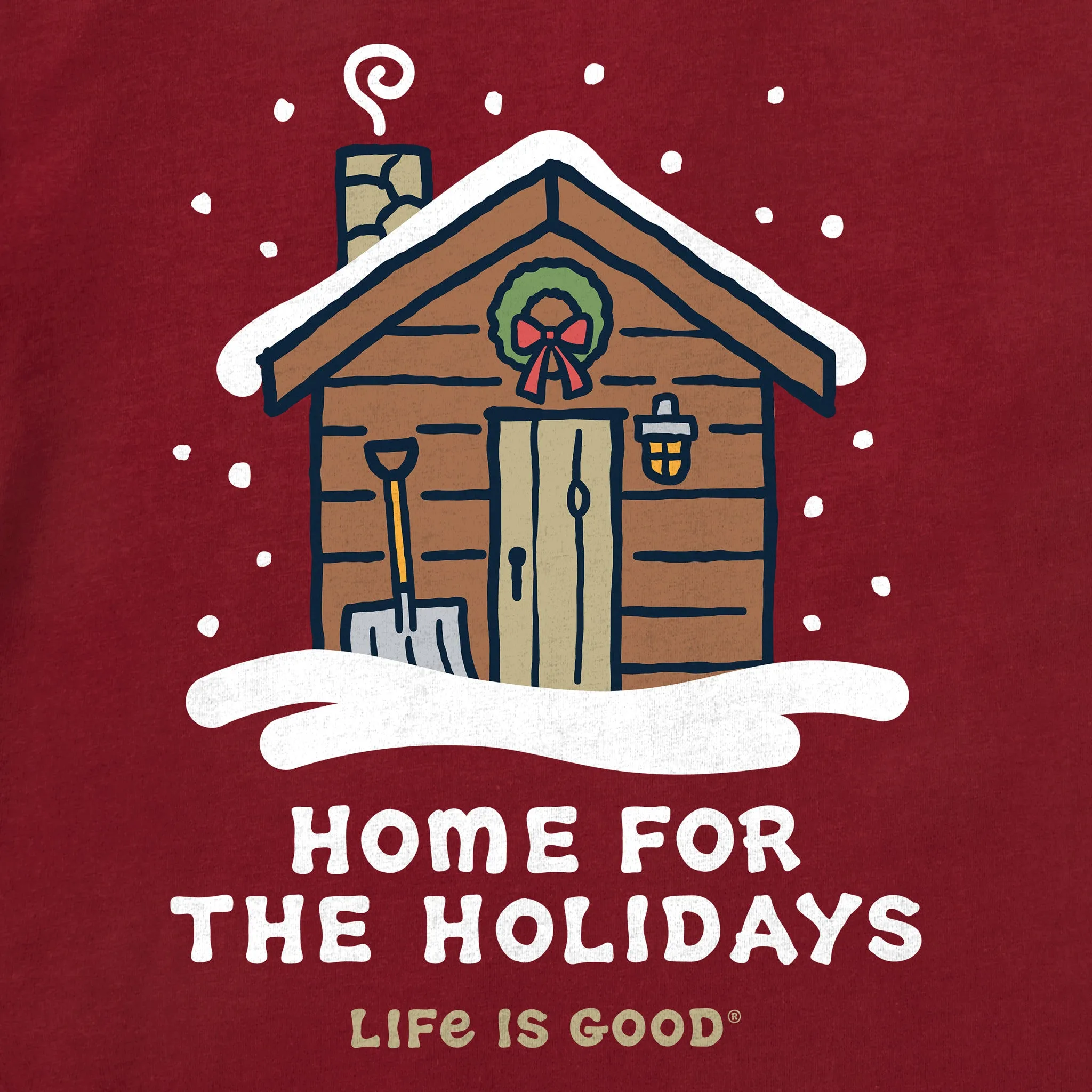 Men's Holiday Cabin Long Sleeve Crusher Tee sold by Life is Good product image thumbnail 2