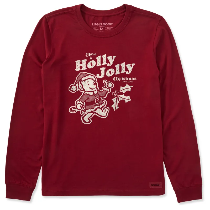 Women's Holly Jolly Winnie Long Sleeve Crusher Tee sold by Life is Good