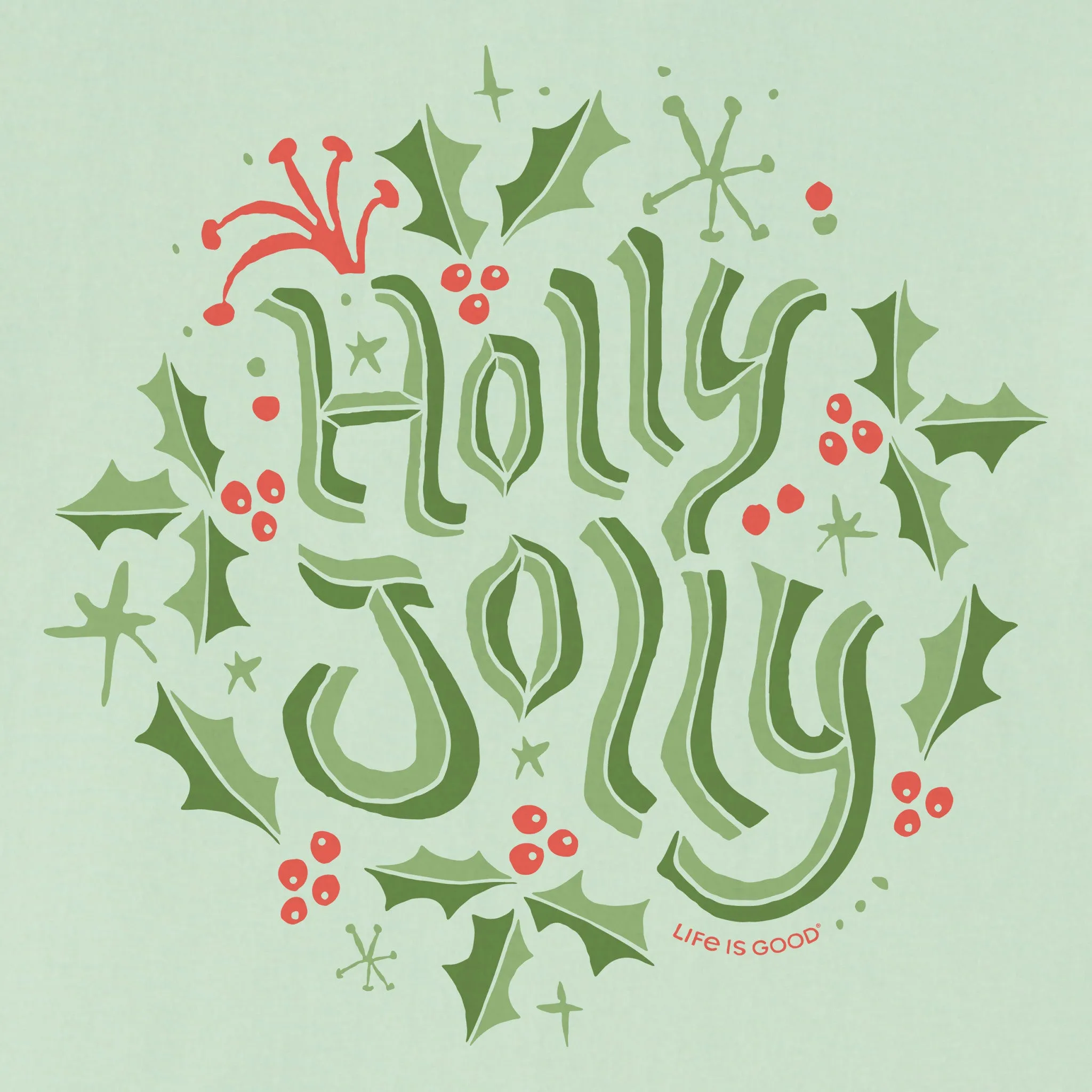 Women's Holly Jolly Circle Short Sleeve Crusher Tee sold by Life is Good product image thumbnail 2