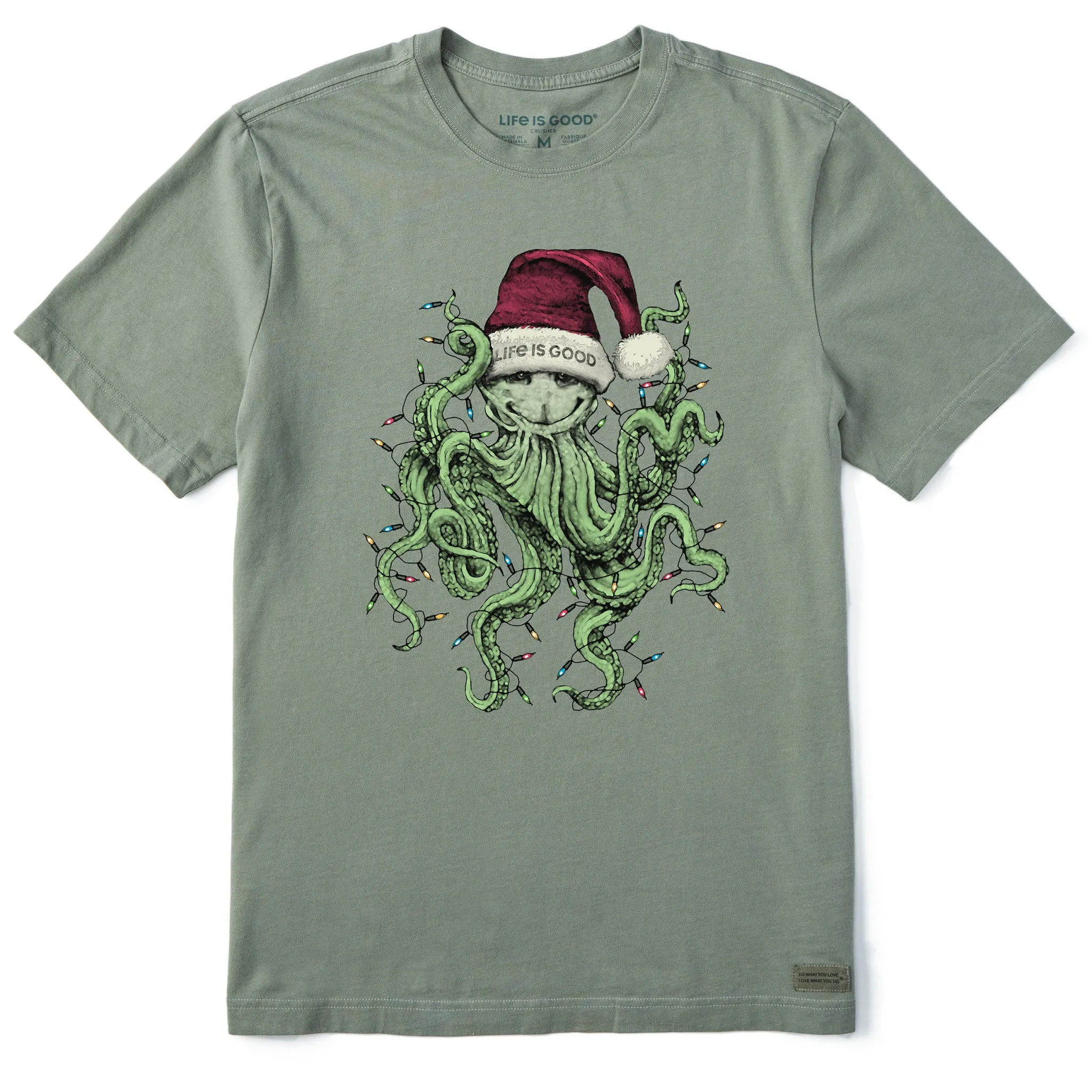 Men's Octo Claus Short Sleeve Crusher Tee sold by Life is Good