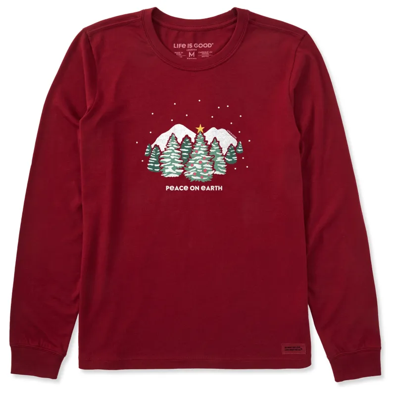 Women's Snowy Xmas Long Sleeve Crusher Tee sold by Life is Good