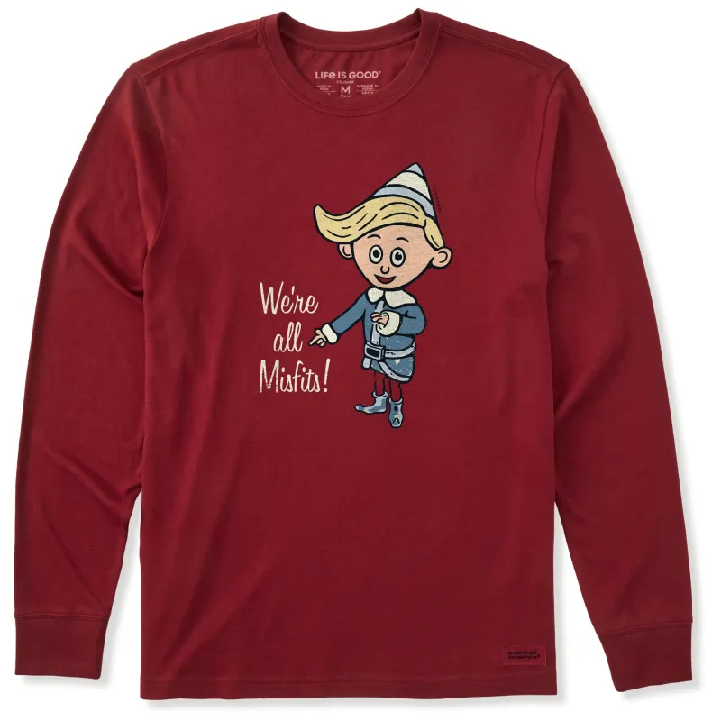 Men's We're All Misfits! Long Sleeve Crusher Tee sold by Life is Good