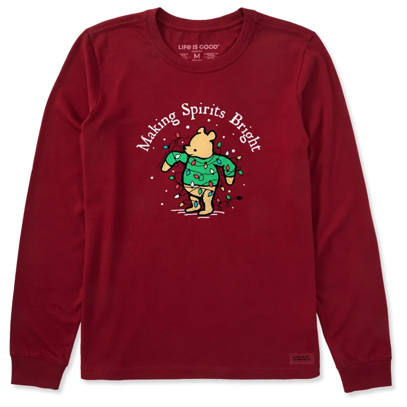 Women's Winnie Making Spirits Bright Long Sleeve Crusher Tee sold by Life is Good