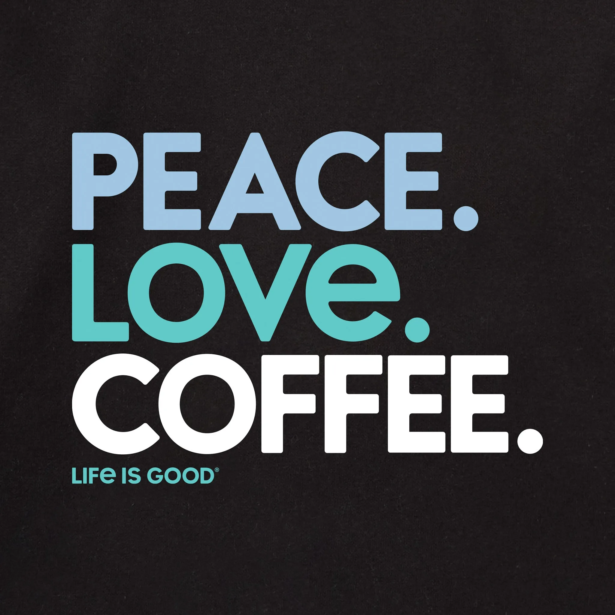 Adult Unisex Peace Love Coffee Every Wear Crew Sweatshirt sold by Life is Good product image thumbnail 2
