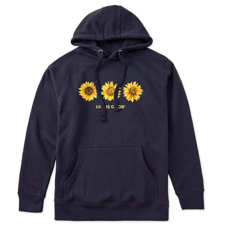 Adult Unisex 3 Sunflowers Every Wear Hoodie Sweatshirt sold by Life is Good