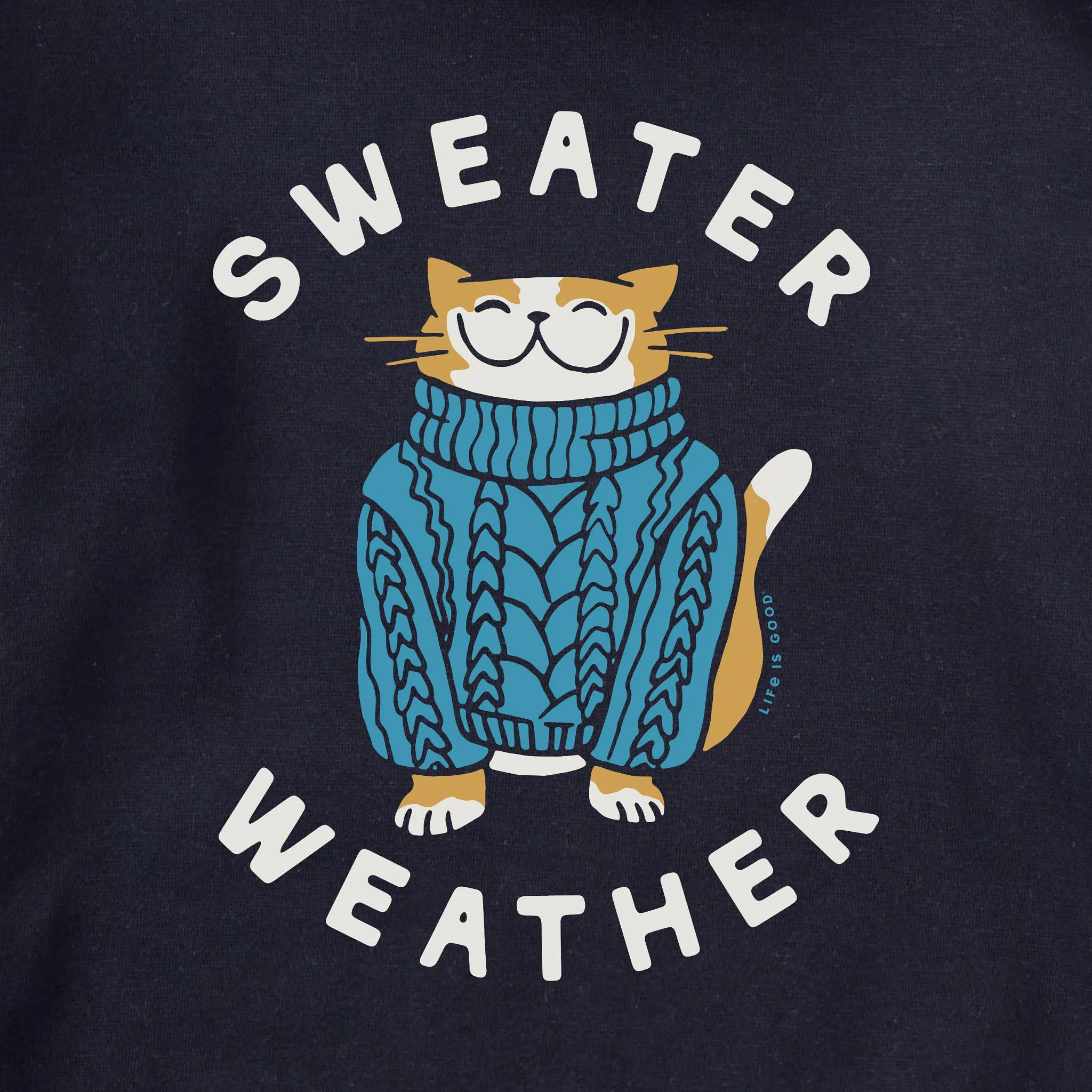 Adult Unisex Sweater Weather Cat Every Wear Hoodie Sweatshirt sold by Life is Good product image thumbnail 2