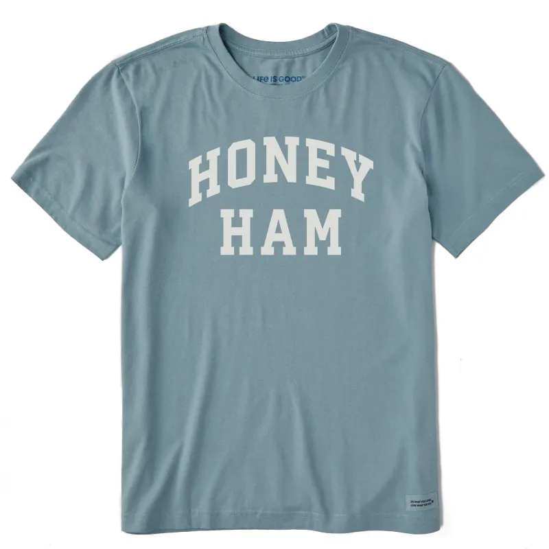 Men's Honey Ham Arch Short Sleeve Crusher Tee sold by Life is Good