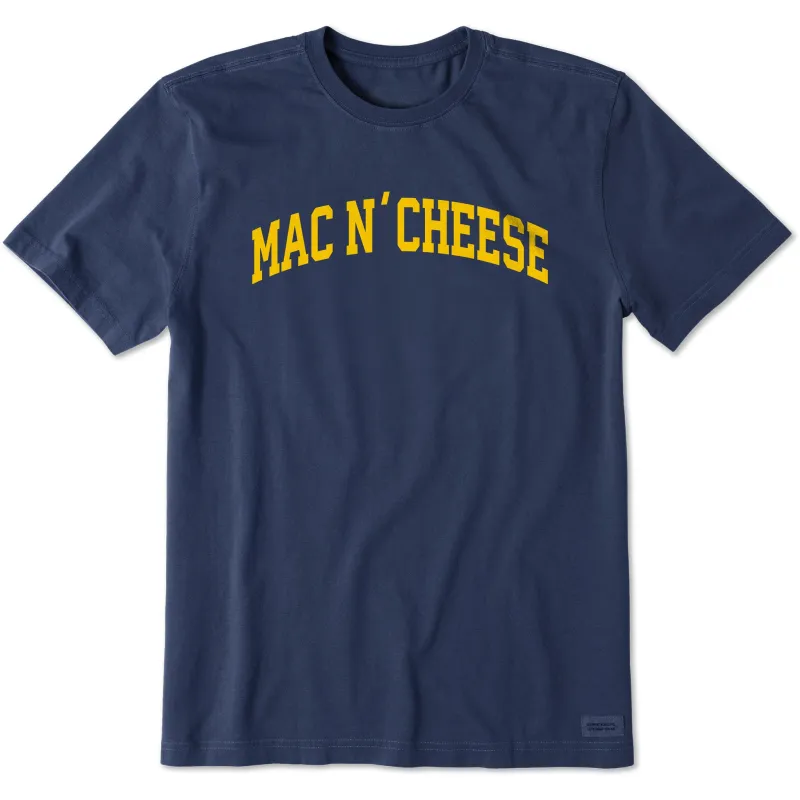 Men's Mac N' Cheese Arch Short Sleeve Crusher Tee sold by Life is Good