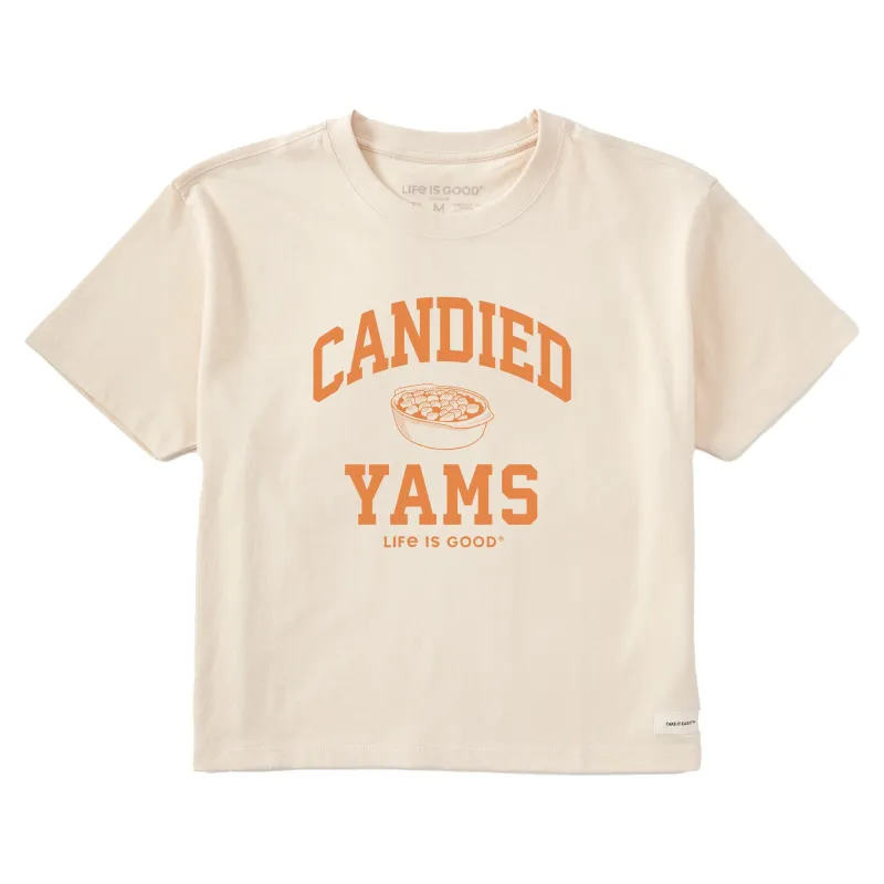 Women's Candied Yams Arch Short Sleeve Crusher Boxy Tee sold by Life is Good