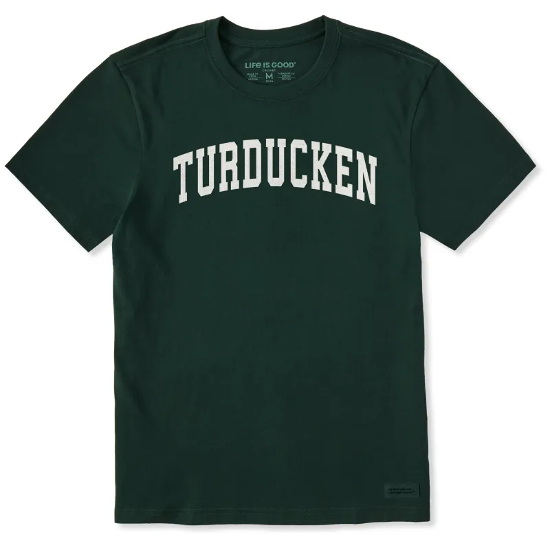 Men's Turducken Arch Short Sleeve Crusher Tee sold by Life is Good
