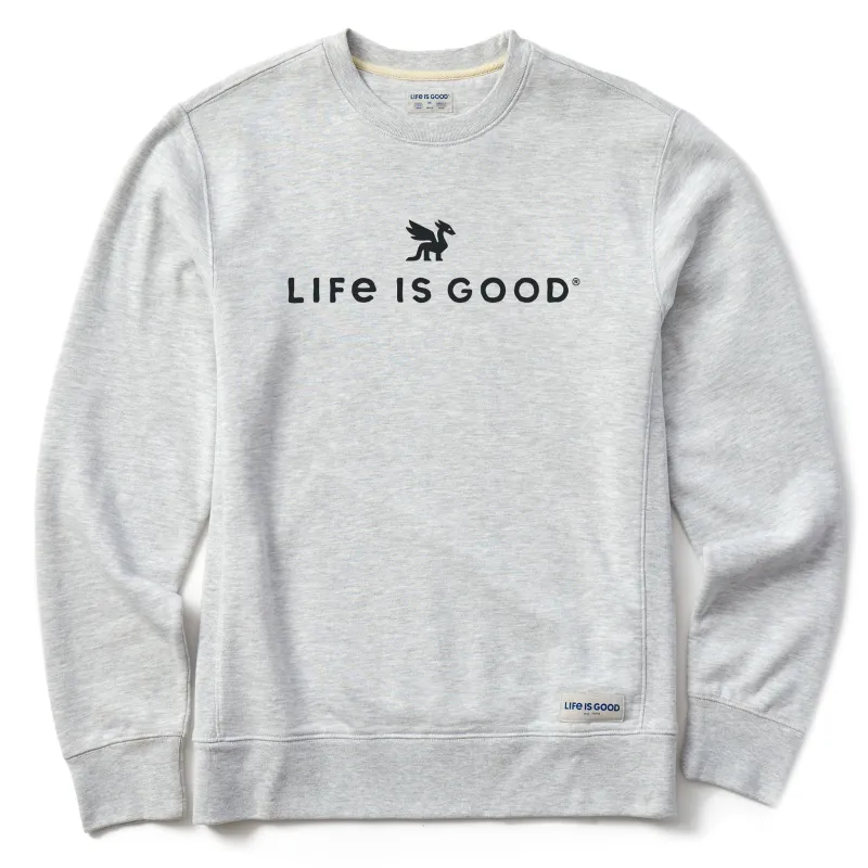 Men's LIG Dragon Logo Simply True Fleece Crew sold by Life is Good
