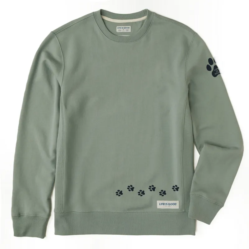 Men's Walking Paws Simply True Fleece Crew made by Life is Good