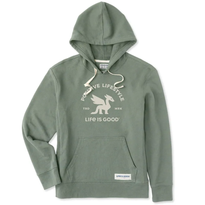 Women's Positive Lifestyle Dragon Simply True Fleece Hoodie sold by Life is Good