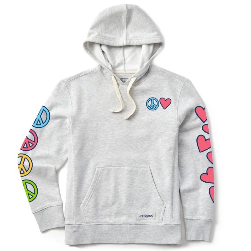 Women's Peace and Love Together Simply True Fleece Hoodie sold by Life is Good