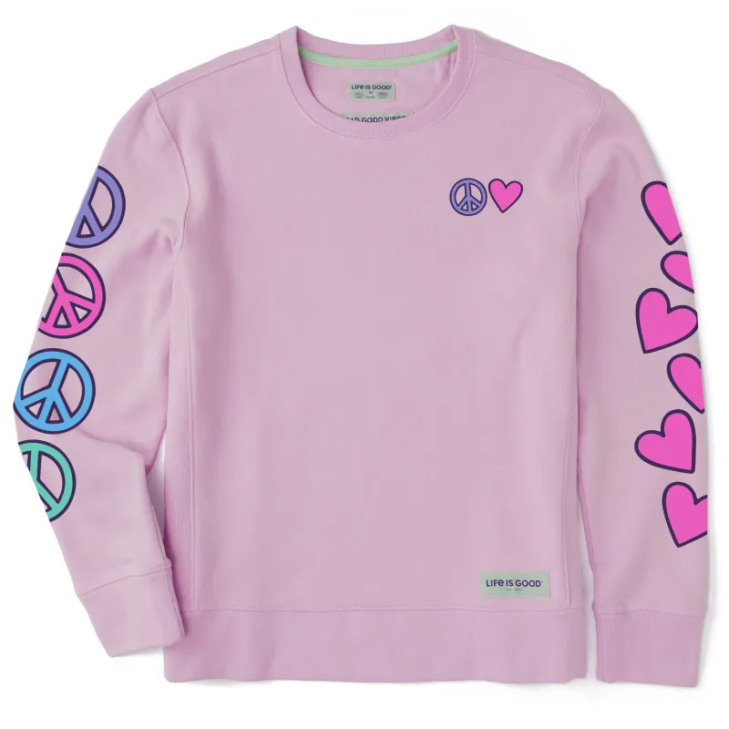 Women's Peace and Love Together Simply True Fleece Crew sold by Life is Good