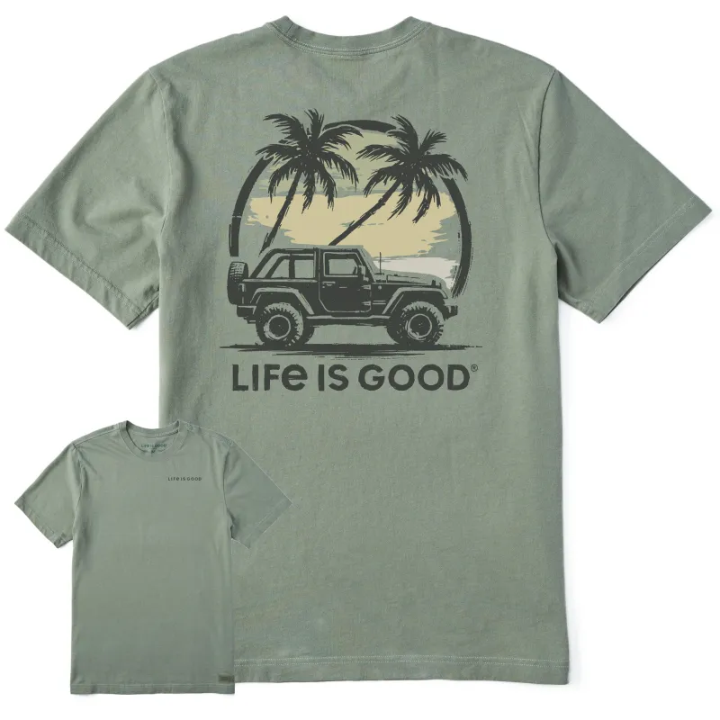 Men's Offroad Palms Short Sleeve Crusher Tee sold by Life is Good