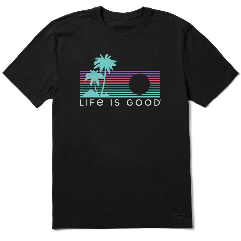 Men's Striped Sunset Short Sleeve Crusher Tee sold by Life is Good