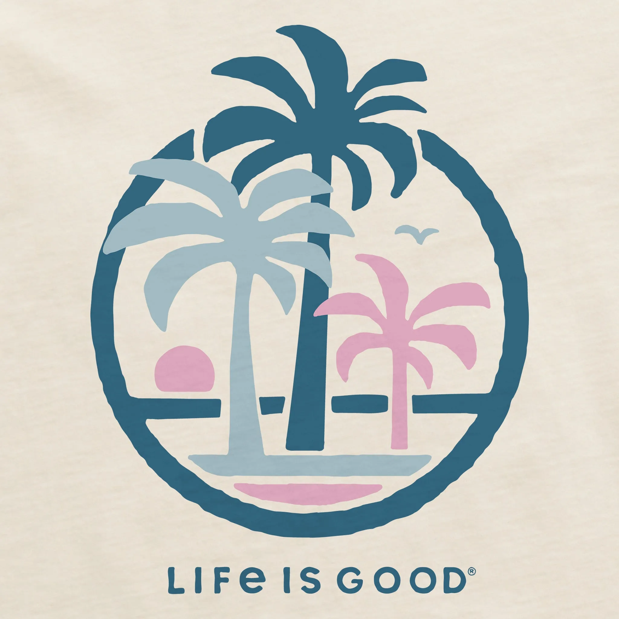 Women's Palm Tree Trio Short Sleeve Crusher Tee sold by Life is Good product image thumbnail 2