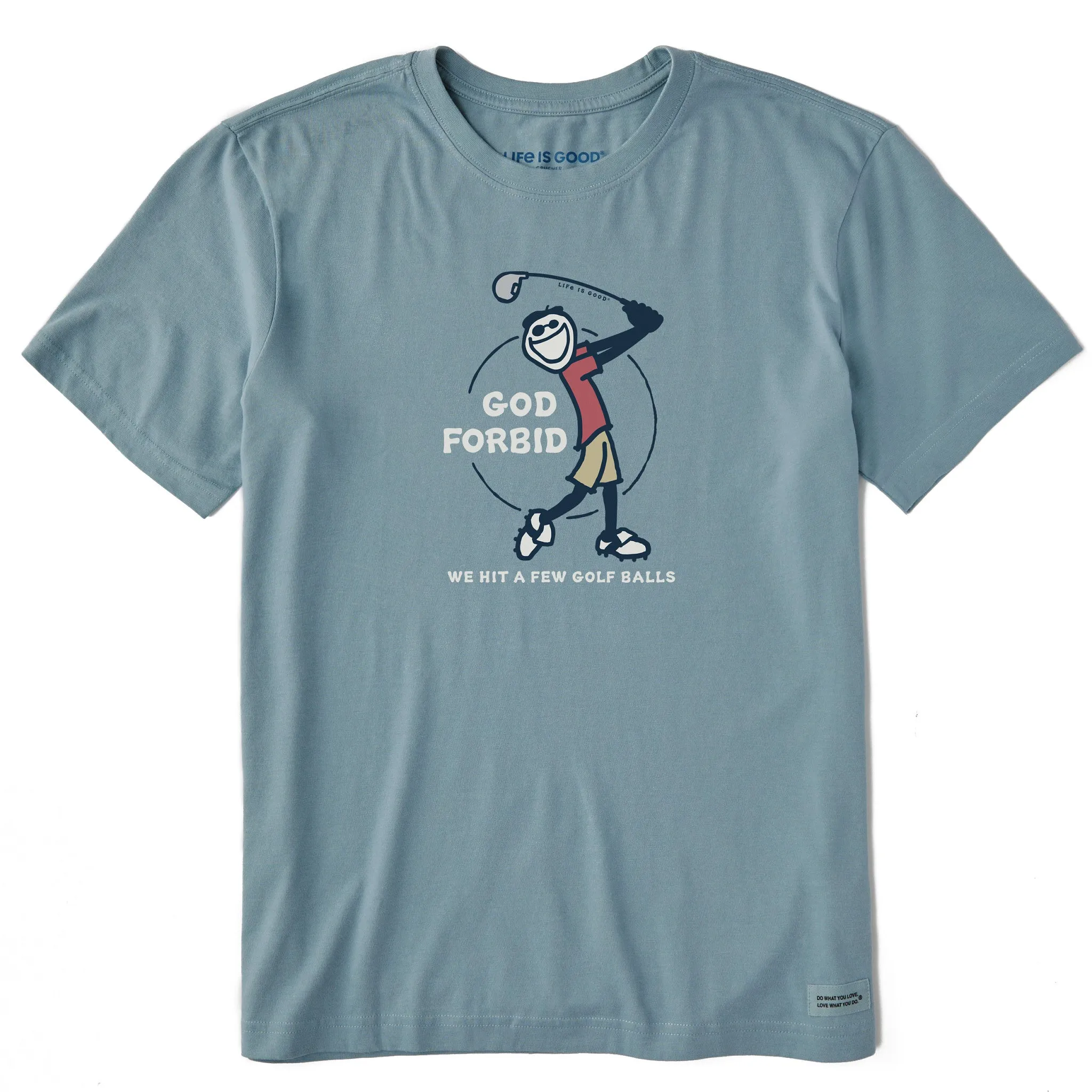Men's God Forbid Golf Short Sleeve Crusher Tee sold by Life is Good