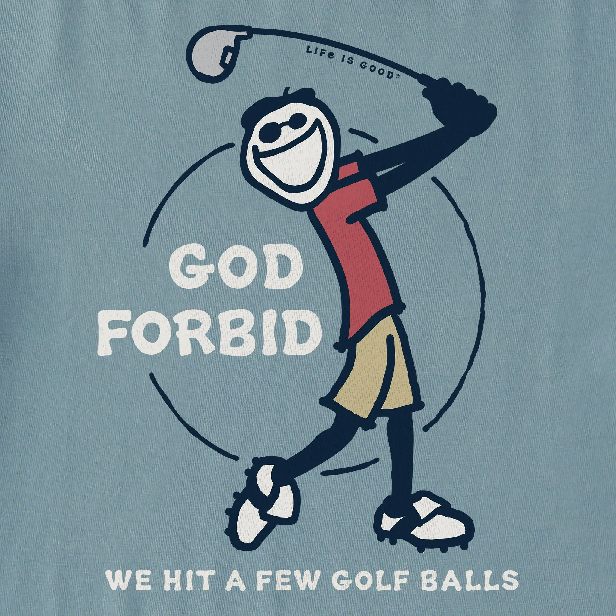 Men's God Forbid Golf Short Sleeve Crusher Tee sold by Life is Good product image thumbnail 2