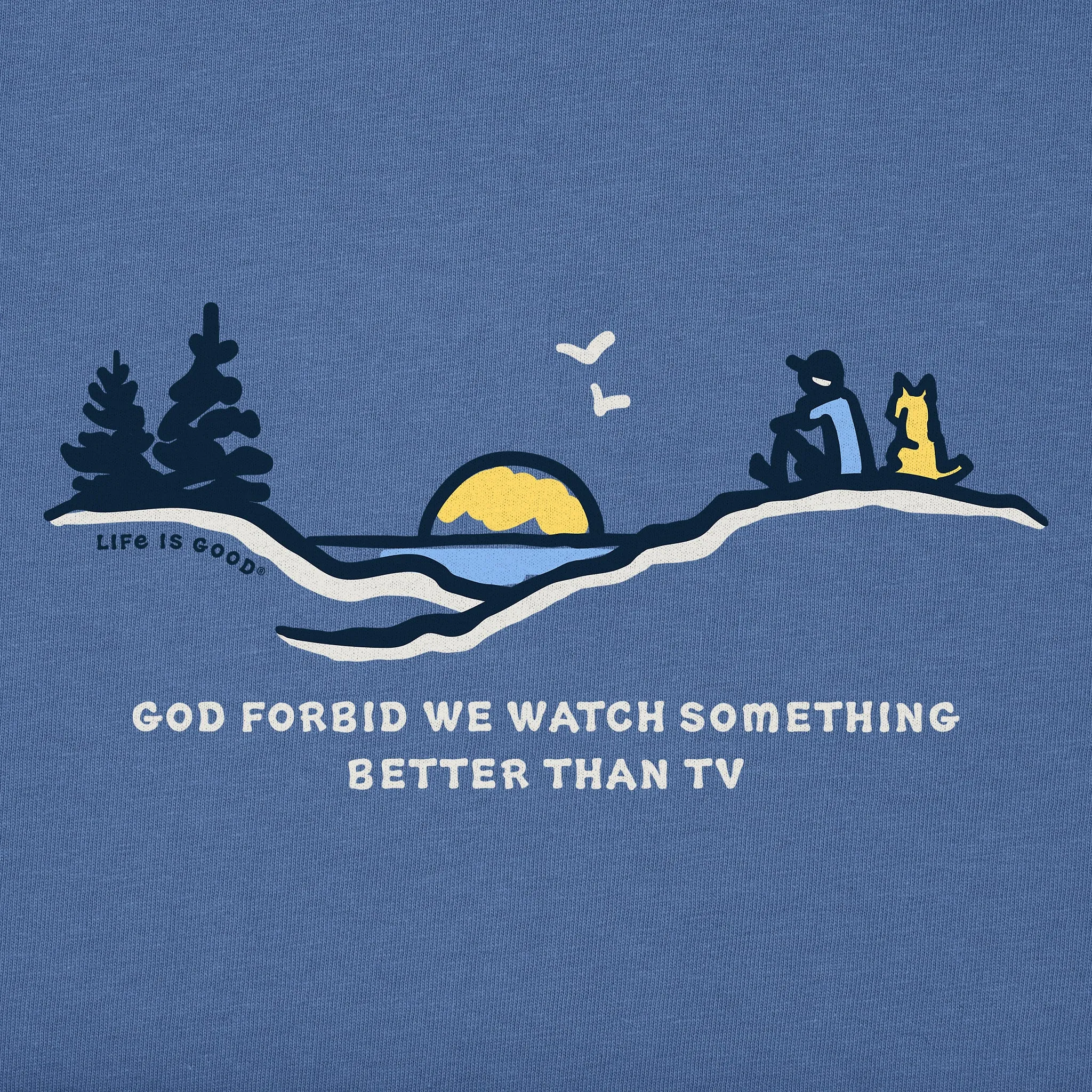 Women's God Forbid Sunset Short Sleeve Crusher Vee sold by Life is Good product image thumbnail 2