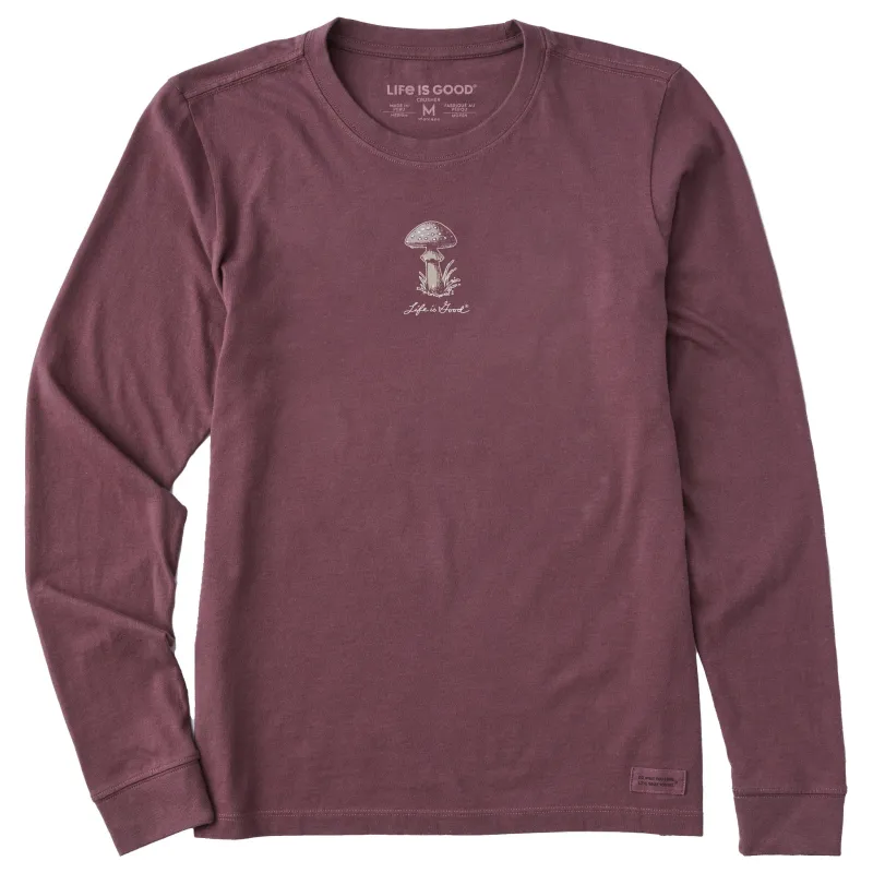 Women's Detailed Mushrooms Long Sleeve Crusher Tee made by Life is Good
