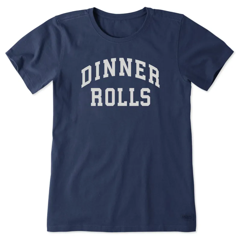 Women's Dinner Rolls Arch Short Sleeve Crusher Tee sold by Life is Good
