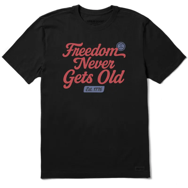 Men's Freedom Never Gets Old Short Sleeve Tee sold by Life is Good