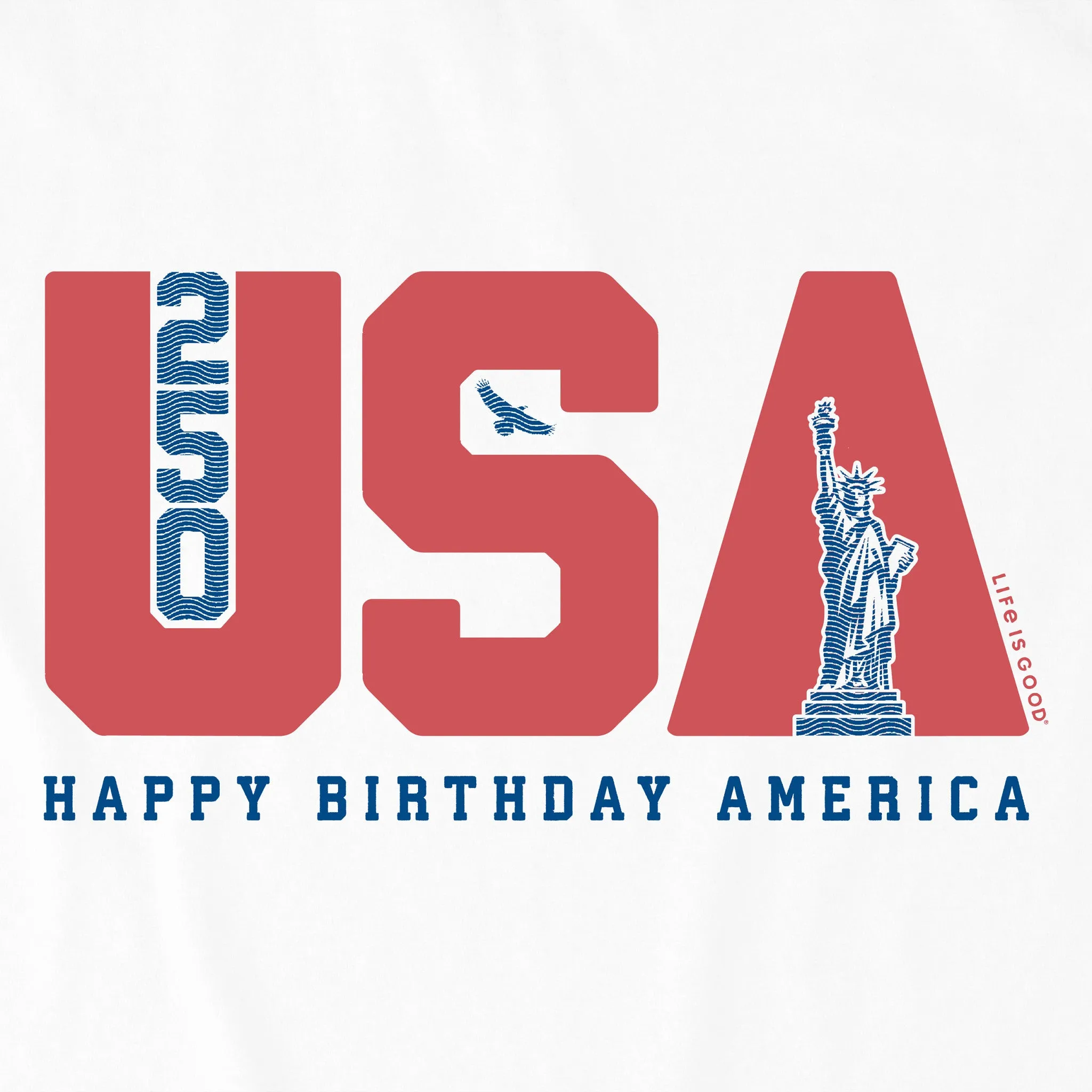 Men's Happy Birthday USA Short Sleeve Tee sold by Life is Good product image thumbnail 4