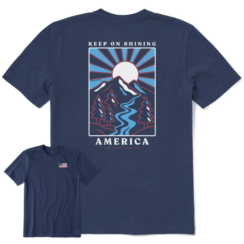 Men's Keep on Shining America Short Sleeve Tee sold by Life is Good