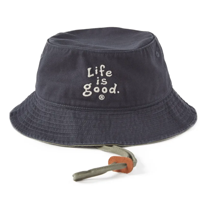 🎁 Adult Unisex LIG Vintage Wordmark Stacked Bucket Hat (100% off) sold by Life is Good