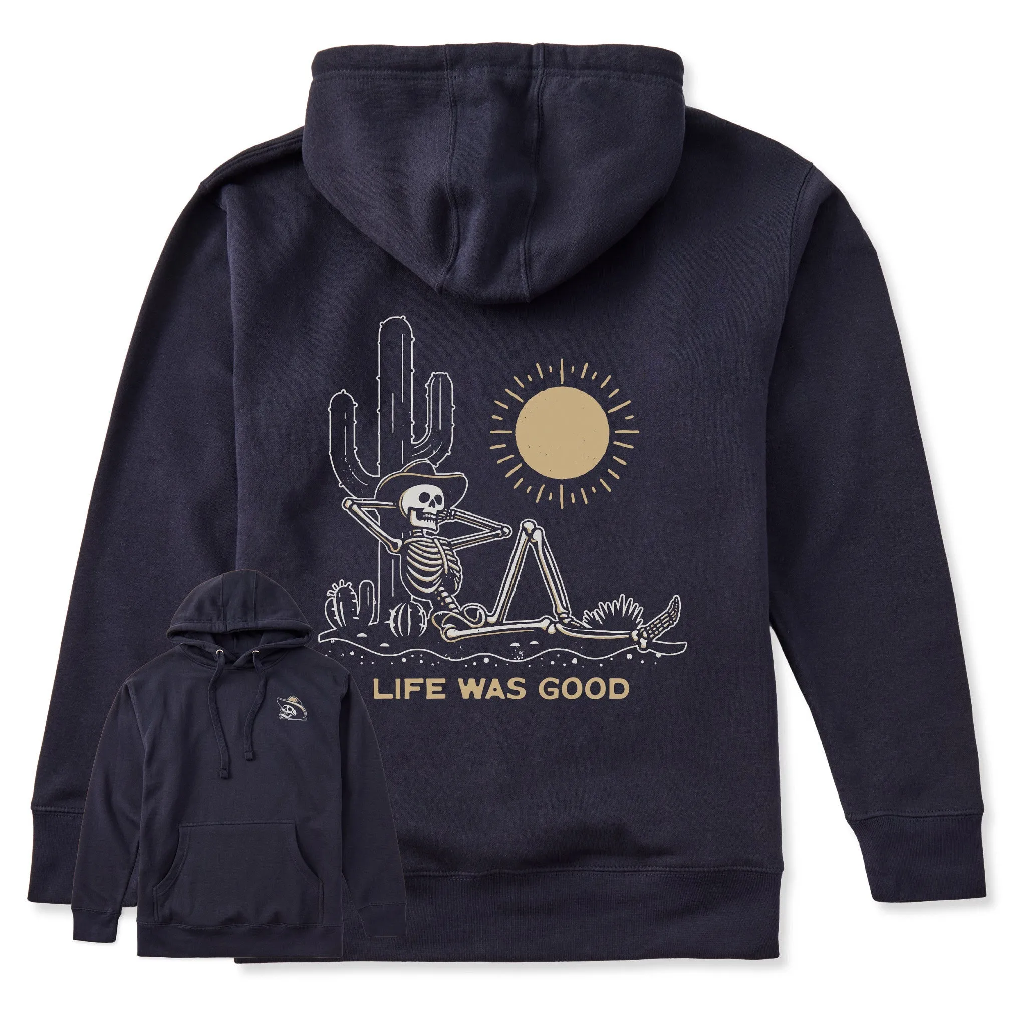 🎁 Adult Unisex Life was Good Cowboy Skull Every Wear Hoodie Sweatshirt (100% off) sold by Life is Good product image thumbnail 3