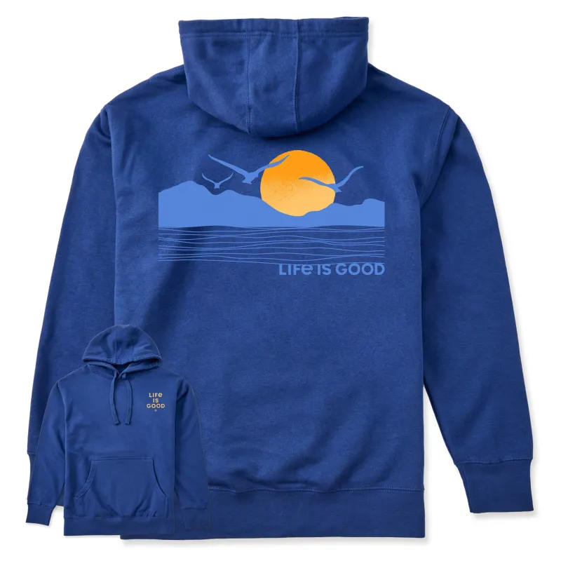 🎁 Adult Unisex Life is Good Sunset Birds Every Wear Hoodie Sweatshirt (100% off) sold by Life is Good