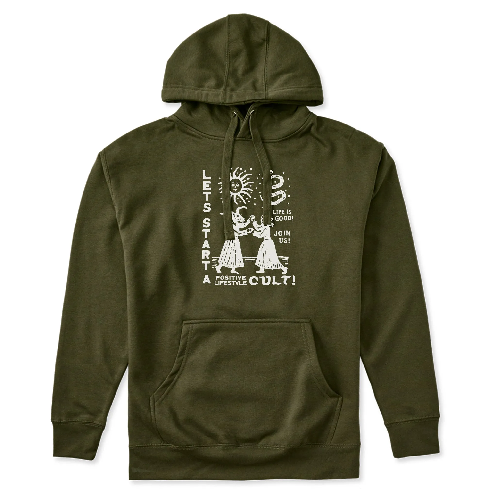 🎁 Adult Unisex Let's Start a Cult Every Wear Hoodie Sweatshirt (100% off) sold by Life is Good product image thumbnail 2