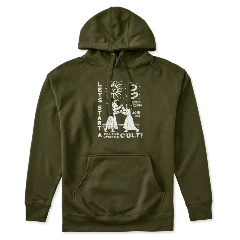 🎁 Adult Unisex Let's Start a Cult Every Wear Hoodie Sweatshirt (100% off) sold by Life is Good