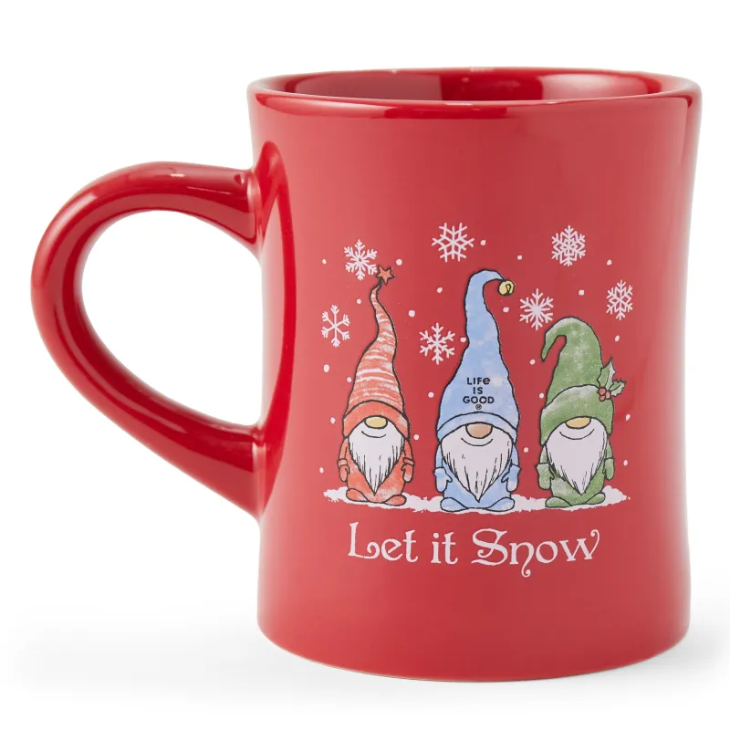 🎁 Adult Unisex Let it Snow Gnomes Diner Mug (100% off) sold by Life is Good