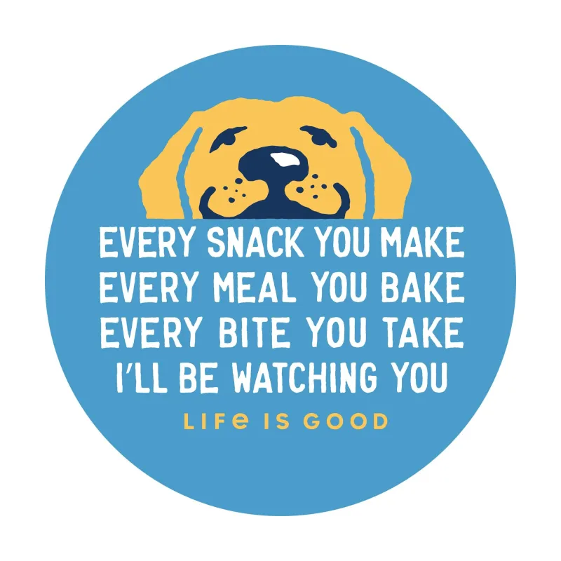 🎁 Adult Unisex I'll Be Watching You Yellow Lab Magnet (100% off) sold by Life is Good