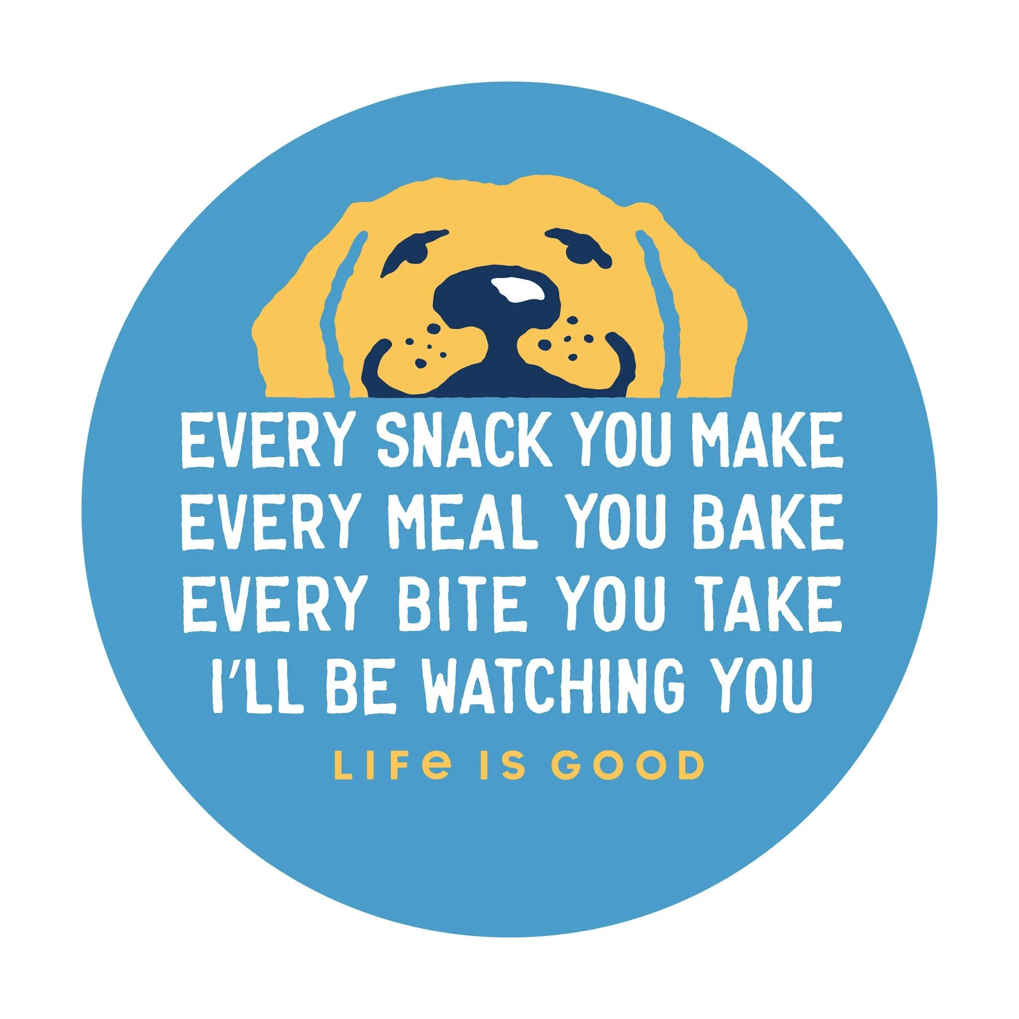 🎁 Adult Unisex I'll Be Watching You Yellow Lab Magnet (100% off) sold by Life is Good product image thumbnail 2