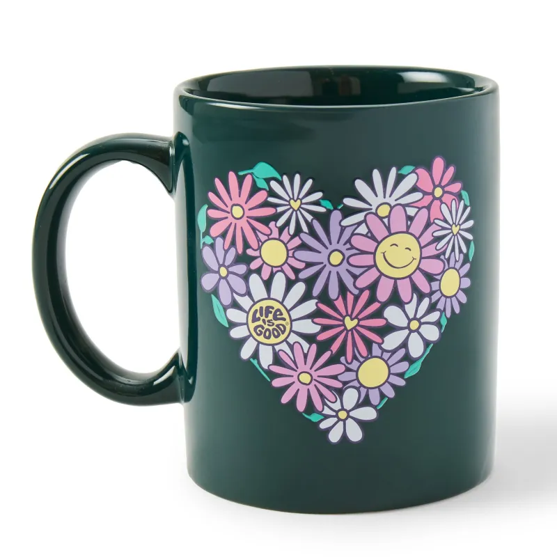 🎁 Adult Unisex Flower Heart Jake's Mug (100% off) sold by Life is Good