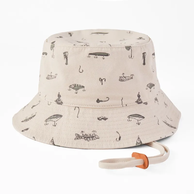 🎁 Adult Unisex Fish Tackle Box Pattern Bucket Hat (100% off) sold by Life is Good